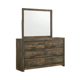 Bailey Walnut 6-Piece Twin Bookcase Panel Bedroom Set with Bluetooth - Ornate Home