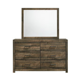 Bailey Walnut Drift Dresser & Mirror Set - Ornate Home