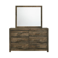 Bailey Walnut Drift Dresser & Mirror Set - Ornate Home