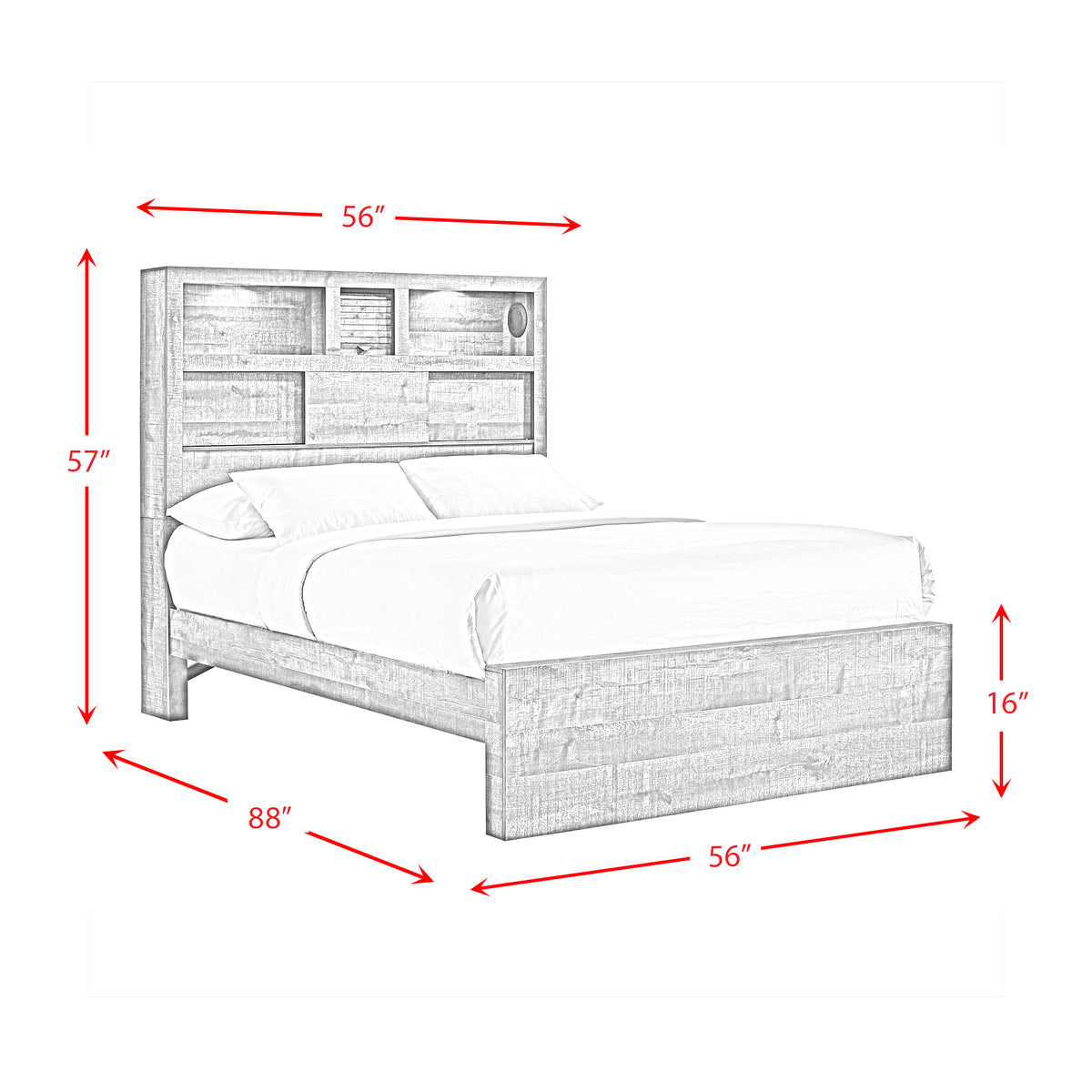 Bailey Walnut Drift Full Music Bed - Ornate Home
