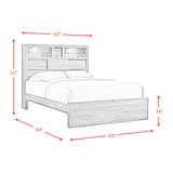 Bailey Walnut 5-Piece Queen Bookcase Panel Bedroom Set - Ornate Home