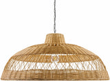 Bailleval Dark Brown Rattan Pendant - Ornate Home