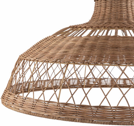 Bailleval Dark Brown Rattan Pendant - Ornate Home