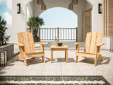 Bainbridge 3-Piece Teak Outdoor Adirondack Lounge Set - Ornate Home