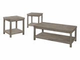 Bainbridge Weathered Gray 3-Piece Pack Occasional Set - Ornate Home