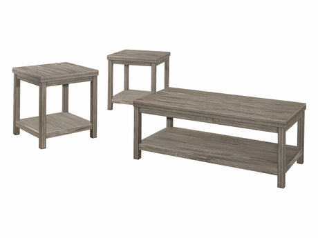 Bainbridge Weathered Gray 3-Piece Pack Occasional Set - Ornate Home