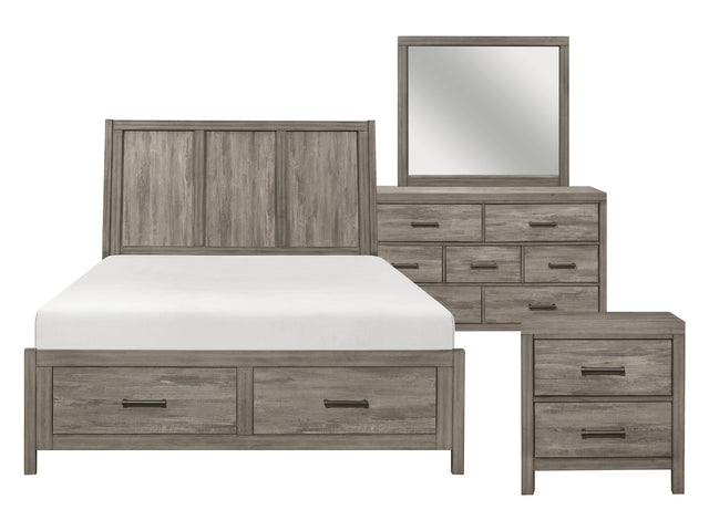 Bainbridge Weathered Gray 4-piece Queen Bedroom Set - Ornate Home