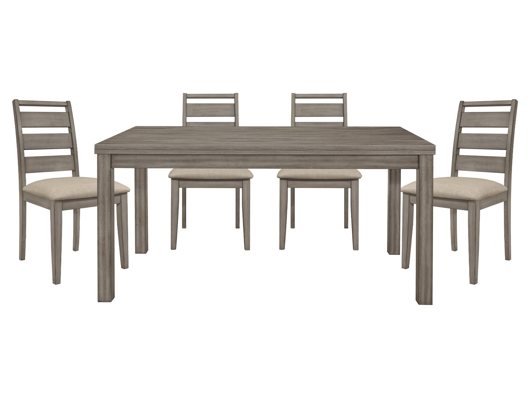 Bainbridge Weathered Gray 5-piece Dinig Table Set - Ornate Home