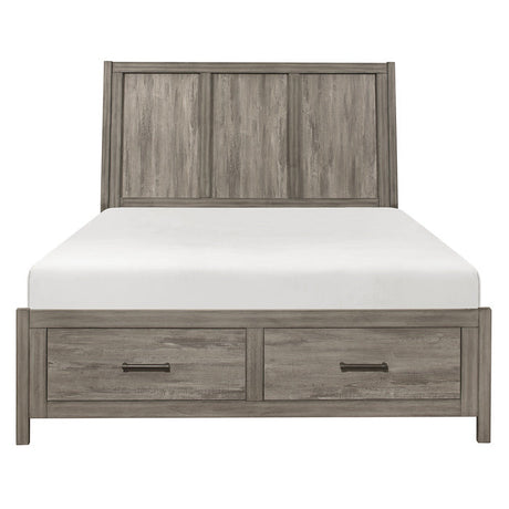 Bainbridge Weathered Gray Queen Platform Bed - Ornate Home