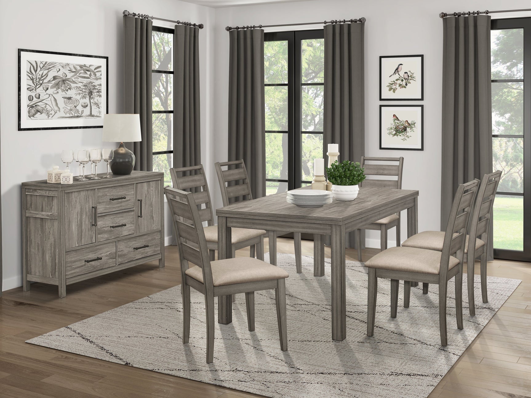 Bainbridge Weathered Gray Side Chair (Set of 2) - Ornate Home