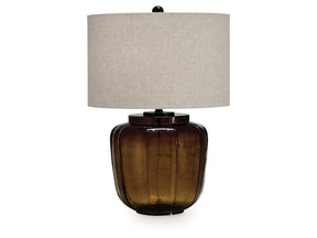 Bainmore Amber Glass Table Lamp (1/CN) (Online Special Price) - Ornate Home