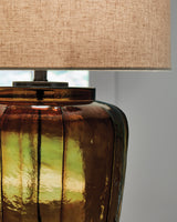 Bainmore Amber Glass Table Lamp (1/CN) (Online Special Price) - Ornate Home