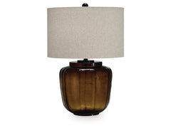 Bainmore Amber Glass Table Lamp (1/CN) - Ornate Home