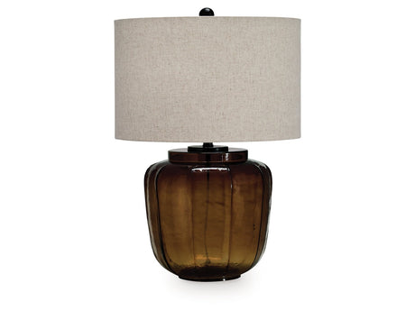 Bainmore Amber Glass Table Lamp (1/CN) - Ornate Home