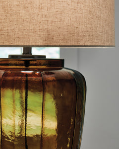Bainmore Amber Glass Table Lamp (1/CN) - Ornate Home