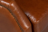 Baker Brown Leather Swivel Chair - Ornate Home