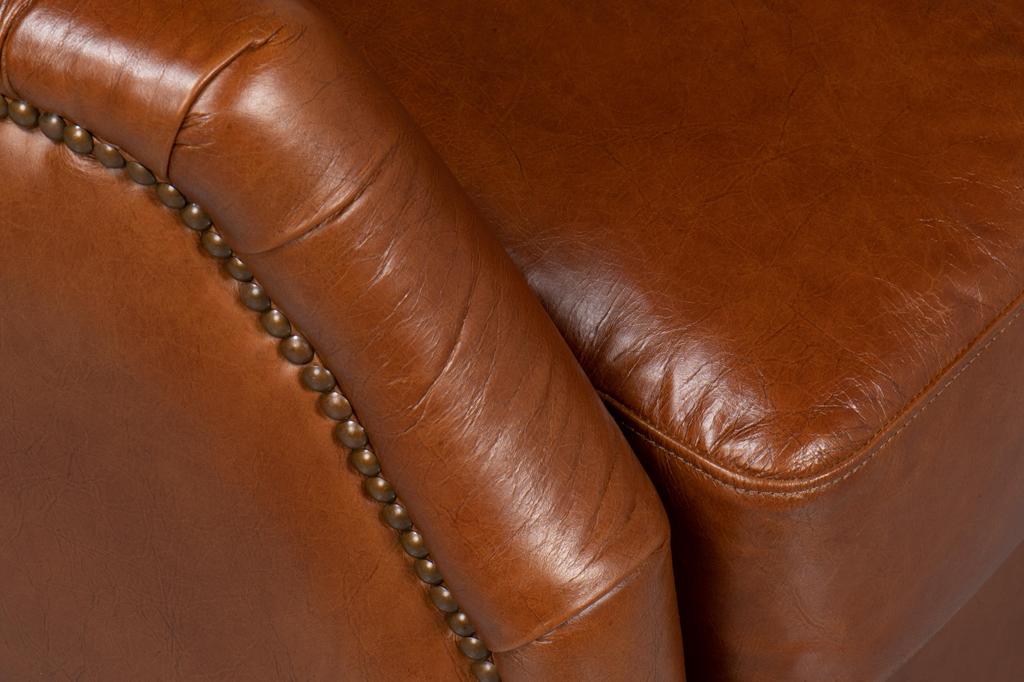 Baker Brown Leather Swivel Chair - Ornate Home