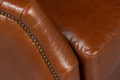 Baker Brown Leather Swivel Chair - Ornate Home