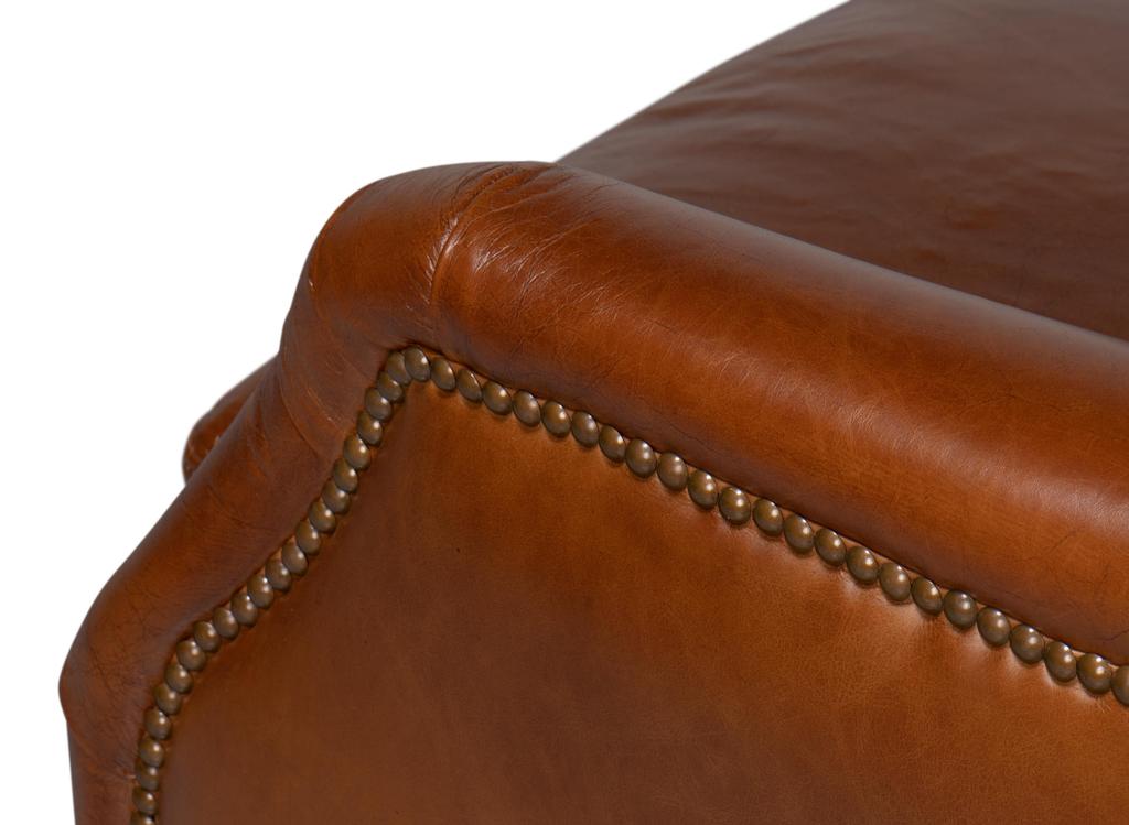 Baker Brown Leather Swivel Chair - Ornate Home