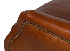 Baker Brown Leather Swivel Chair - Ornate Home