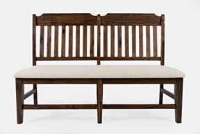 Bakersfield Brown/Cream Dining Bench - Ornate Home