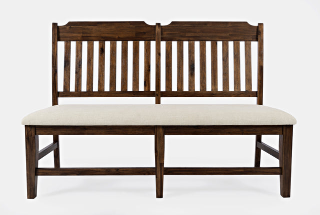 Bakersfield Brown/Cream Dining Bench - Ornate Home