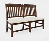 Bakersfield Brown/Cream Dining Bench - Ornate Home