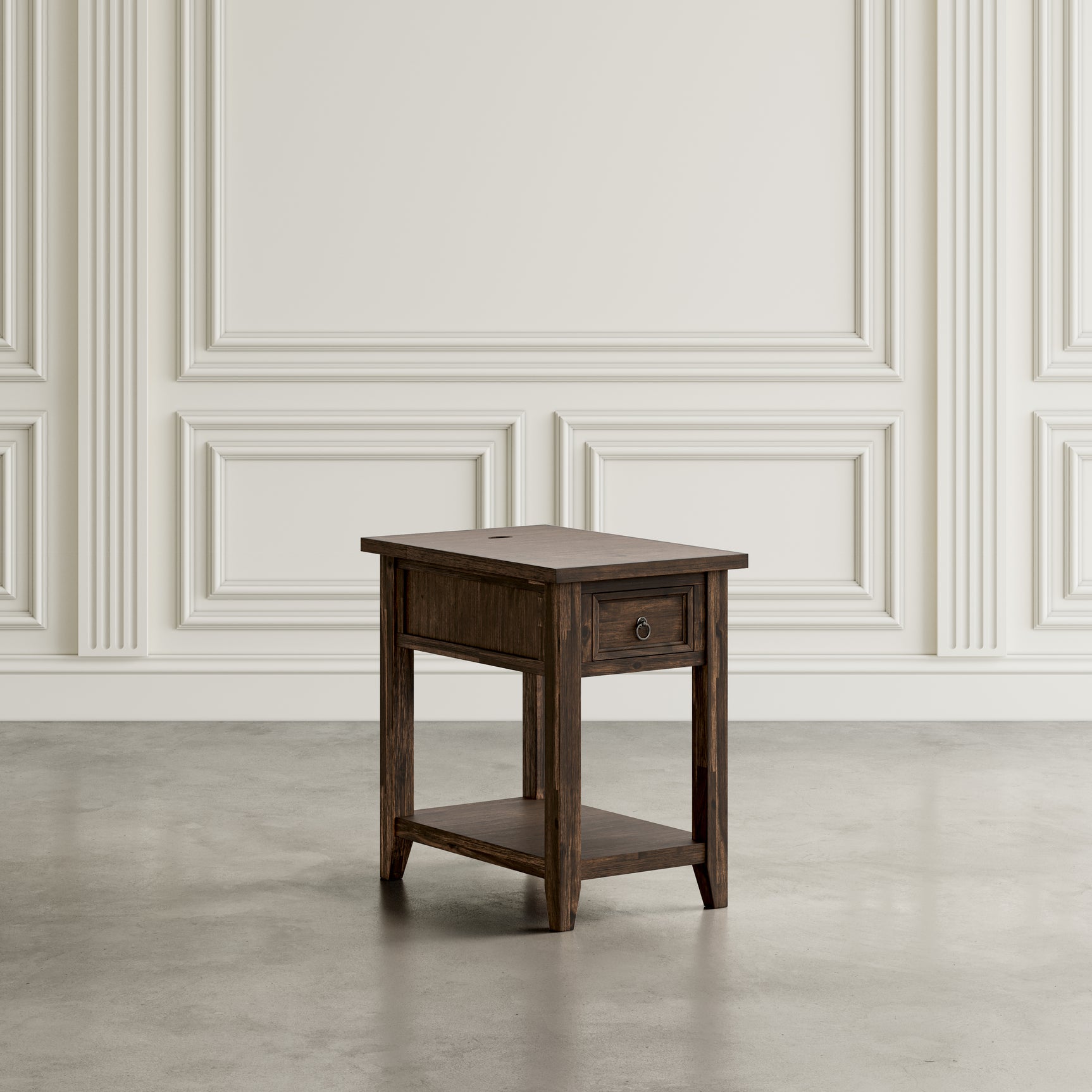 Bakersfield Brown Power Chairside Table - Ornate Home