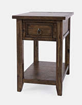 Bakersfield Brown Power Chairside Table - Ornate Home