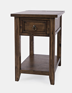 Bakersfield Brown Power Chairside Table - Ornate Home