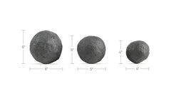 Balance Black Paper Mache Spheres (Set of 3) - Ornate Home