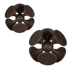 Balanced Harmony Brown Dark Wooden Sculptures (Set of 2) - Ornate Home