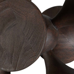 Balanced Harmony Brown Dark Wooden Sculptures (Set of 2) - Ornate Home