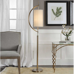 Balaour Antique Brass Floor Lamp - Ornate Home