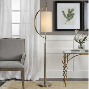 Balaour Antique Brass Floor Lamp - Ornate Home