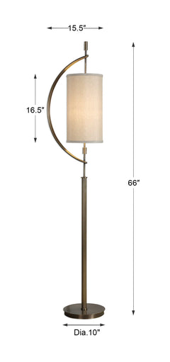Balaour Antique Brass Floor Lamp - Ornate Home