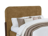 Baldacci Curry/Walnut Upholstered Eastern King Platform Bed - Ornate Home