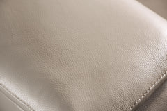 Balderico Taupe Real Italian Leather Power Reclining Sofa & Loveseat - Ornate Home