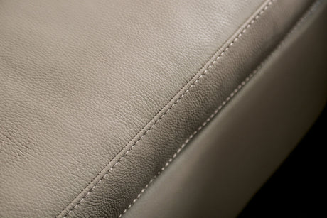 Balderico Taupe Real Italian Leather Power Reclining Sofa & Loveseat - Ornate Home