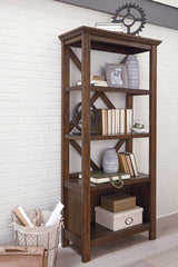Baldridge Rustic Brown  75" Bookcase (Online Special Price) - Ornate Home