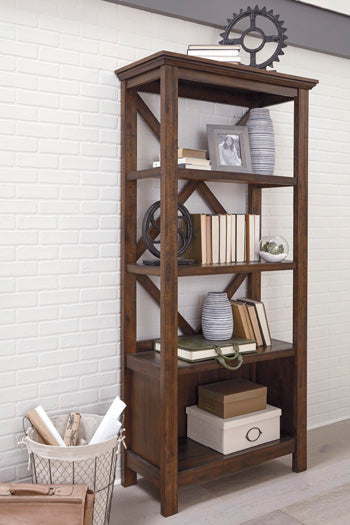 Baldridge Rustic Brown  75" Bookcase (Online Special Price) - Ornate Home