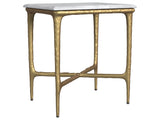 Baldwin White / Gold Rectangular Side Table - Ornate Home