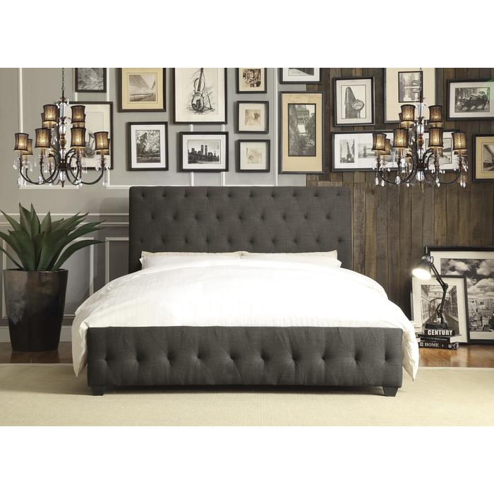 Baldwyn Charcoal California King Sleigh Bed - Ornate Home