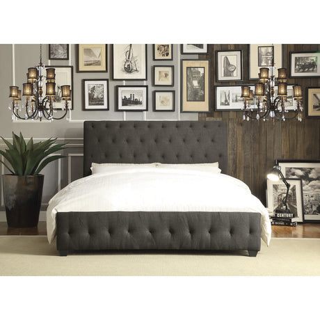 Baldwyn Charcoal Queen Sleigh Bed - Ornate Home