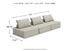 Bales Taupe 3-Piece Modular Seating - Ornate Home