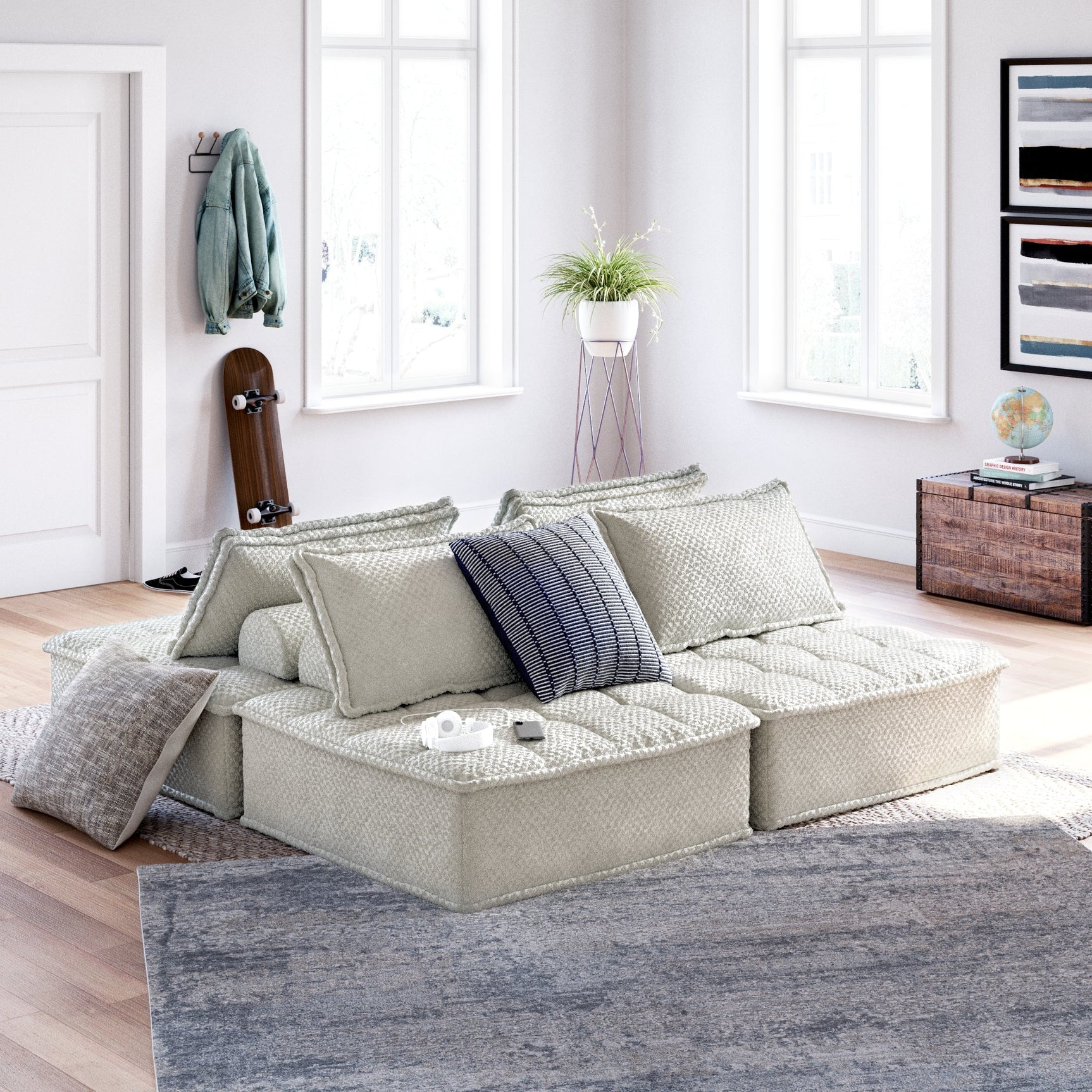 Bales Taupe 4-Piece Modular Seating (Online Special Price) - Ornate Home