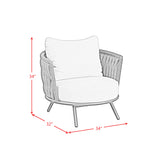 Bali Dark Grey/Grey Outdoor Chair (Set of 2) - Ornate Home
