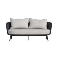 Bali Dark Grey/Grey Outdoor Loveseat - Ornate Home