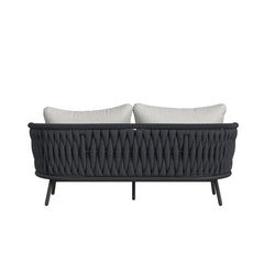 Bali Dark Grey/Grey Outdoor Loveseat - Ornate Home