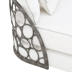 Bali Peppercorn/White/Cream Outdoor Daybed - Ornate Home